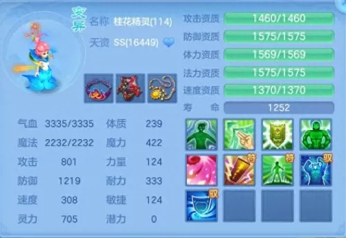 神武竞技狮子阵容装备搭配　神武4手游109狮子面板属性-第11张