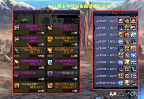 dnf同职业白金徽章合成　DNF白金徽章-第1张