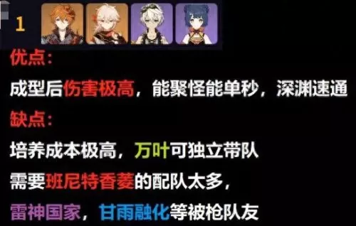 原神土豪最强阵容搭配　原神土豪全五星阵容-第2张