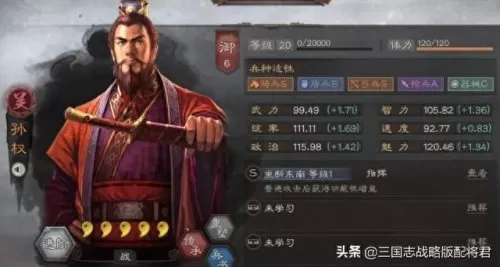 吴国将军阵容搭配表格图(吴国武将一览表)-第3张