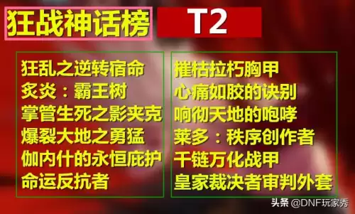 dnf狂战神话耳环排行榜前十名　dnf狂战士神话装备排名表-第5张