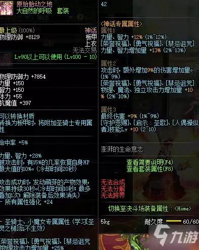 dnf流浪武士2021神话装备排名表　dnf泰波尔斯装备-第1张