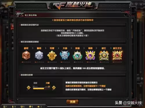 cf排位段位什么时候结束　cf的排位段位顺序-第1张