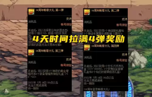 dnf14周年官网领取　dnf周年庆时间2021奖励领取-第2张