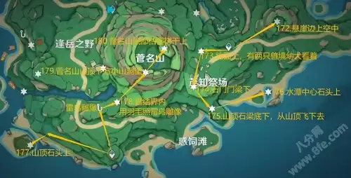 原神雷指针怎么解密　原神鹤观岛6个壁画位置-第26张