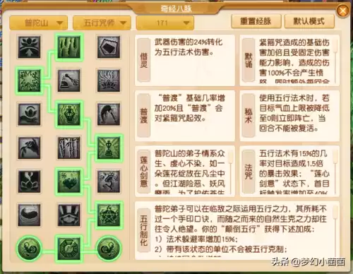 梦幻西游普陀山师门技能怎么点　梦幻西游普陀山奇经八脉-第3张