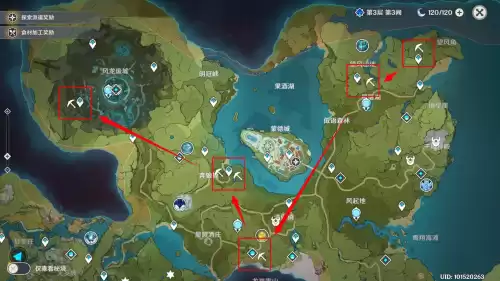 原神怎样快速刷白铁矿　原神白铁矿挖矿路线-第4张